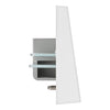 BG 979 Moulded Square Edge | White | 1 Gang 45A Bottom Entry Flex Outlet Plate