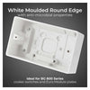 BG 878 Moulded White Round Edge 2 Gang 50mm | Surface Box