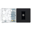 BG Evolve Matt Black Single Co-Axial Socket PCDMB60B with 35mm Steel Back Box