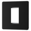 BG Flatplate Screwless Matt Black 20AX 2 Way Emergency Lighting Test Key Switch - Key Included - Black Insert
