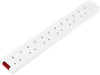 Masterplug SWG6 Trailing Socket 13A 6 Gang + Neon Switched