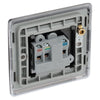 BG Nexus Black Nickel 2A Unswitched Round Pin Socket and 25mm Steel Back Box