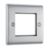 BG Nexus Brushed Steel HDMI Socket White insert