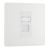 BG Evolve Pearlescent White RJ45 Cat6 Data Outlet PCDCLRJ451W with 25mm Steel Back Box