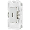 BG R12KY Nexus Grid White 20A 20AX 2 Way 1 Pole Key Switch Module