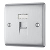 BG Brushed Steel 1 Gang RJ45 Single Data Outlet NBSRJ451 and 25mm Steel Back Box