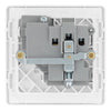 BG Evolve Pearlescent White 13A Single Socket PCDCL21W with 25mm Steel Back Box