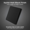 BG Evolve Matt Black 1 Gang 2-Way 20A Edge to Edge Rocker Light Switch | PCDMB12EB