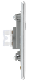 FBSRJ451 Side - This RJ45 ethernet socket from British General uses an IDC terminal connection and is ideal for home and office providing a networking outlet with ID window for identification. 