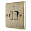 BG Nexus Antique Brass 13A Neon Switched Fused Spur Unit NAB52 with 25mm Steel Back Box