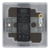 BG Nexus Black Nickel 200W 2 Way Trailing Edge Single Dimmer Switch NBN81 and 25mm Steel Back Box