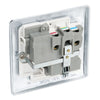 BG Nexus Metal Polished Chrome 13A Single Switched Socket NPC21W with 35mm Steel Back Box