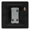 BG Evolve Matt Black 2 Way Single Edge to Edge Rocker Switch PCDMB12EB with 35mm Steel Back Box