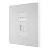 BG Evolve Brushed Steel RJ45 Cat6 Data Outlet PCDBSRJ451W with 25mm Steel Back Box