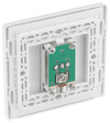 PCDBS60W Back - This Evolve Brushed Steel single coaxial socket from British General can be used for TV or FM aerial connections.