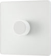 BG PCDCL81W Pearlescent White Evolve 1 Gang 200W Intelligent Trailing Edge Dimmer Switch - White Insert