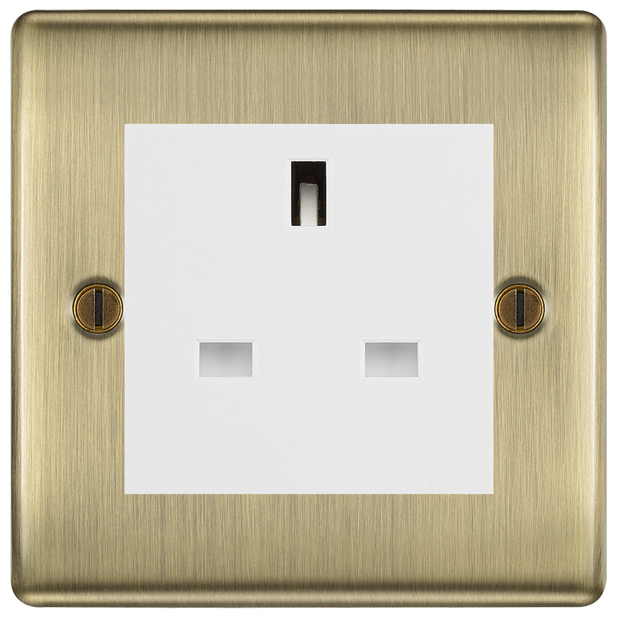 BG Nexus Antique Brass 13A Unswitched Socket NABUSSW