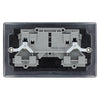 BG Nexus Matt Black 13A Double Switched Socket NFB22B with 25mm Steel Back Box