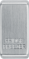  RRFFBS Front - This brushed steel finish rocker can be used to replace an existing switch rocker in the British General Grid range for easy identification of the device it operates and has 'FRIDGE FREEZER' embossed on it.