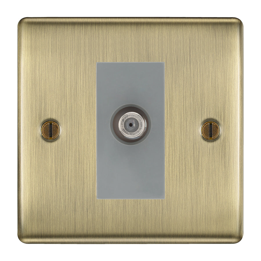 BG Nexus Metal Antique Brass Satellite Socket NAB64G