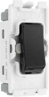BG RPCDB12C Evolve Grid Black 20A 20AX 2 Way 1 Pole Centre-Off Switch Module