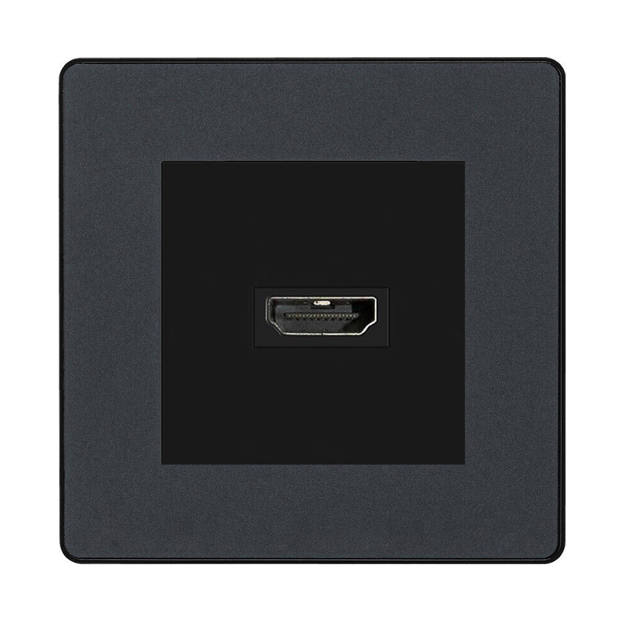 BG Evolve Matt Grey PCDMGHDMI1B 1 Gang Single HDMI Socket