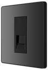 PCDBCBTS1B Side - This Evolve Black Chrome Secondary telephone socket from British General uses a screw terminal connection, and should be used for an additional telephone point which feeds from the master telephone socket.