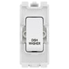 BG Evolve White RRDWPCDW 20A DP Appliance Grid Switch Labelled Dish Washer