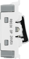 BG RBS30 Nexus Grid Brushed Steel 20A 2 Pole Switch Module
