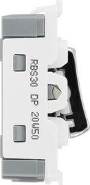 BG RBS30 Nexus Grid Brushed Steel 20A 2 Pole Switch Module