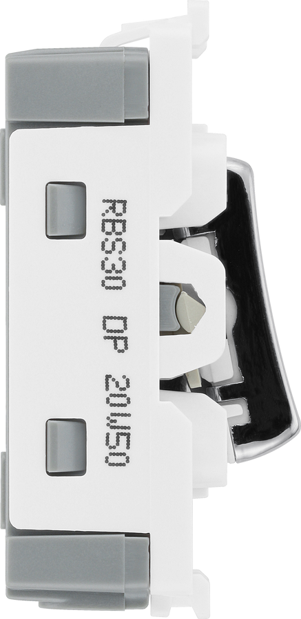 BG RBS30 Nexus Grid Brushed Steel 20A 2 Pole Switch Module