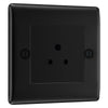 BG Nexus Matt Black 2A Unswitched Round Pin Socket NFB28B with 25mm Steel Back Box