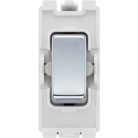 BG RPC12C Nexus Grid Polished Chrome 20AX 2 Way 1 Pole Centre-Off Switch Module