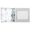 BG Evolve Brushed Steel 1 Gang 20A 16AX 2 Way Wide Rocker Light Switch PCDBS12WW with 25mm Steel Back Box