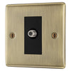 BG Nexus Antique Brass Single Satellite Socket NAB64 with 35mm Steel Back Box