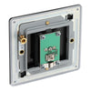 BG Screwless Matt Black 1 Gang Isolated Coaxial Socket FFB62 with 25mm Steel Back Box