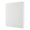 BG Evolve Pearlescent White 1 Gang Single Blank Plate PCDCL94W with 25mm Steel Back Box