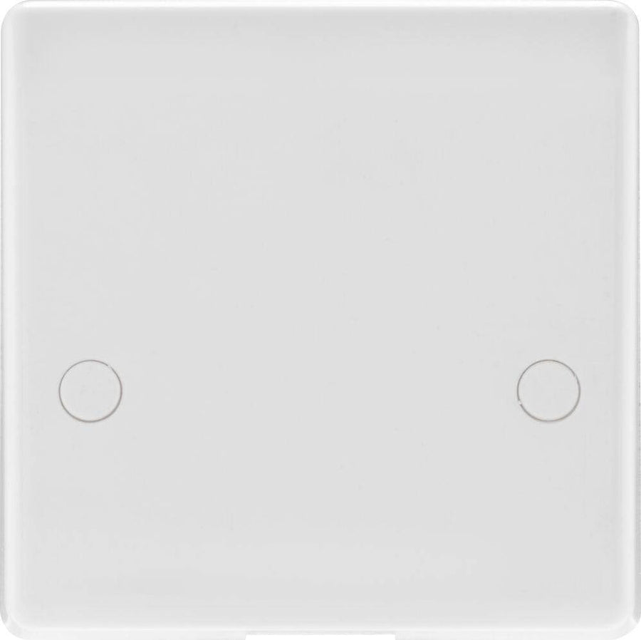 BG 879 Moulded Round Edge | White | 1 Gang 45A Bottom Entry Flex Outlet Plate
