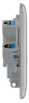 NBS54 Side - This 13A fused and unswitched connection unit from British General provides an outlet from the mains containing the fuse ideal for spur circuits and hardwired appliances.