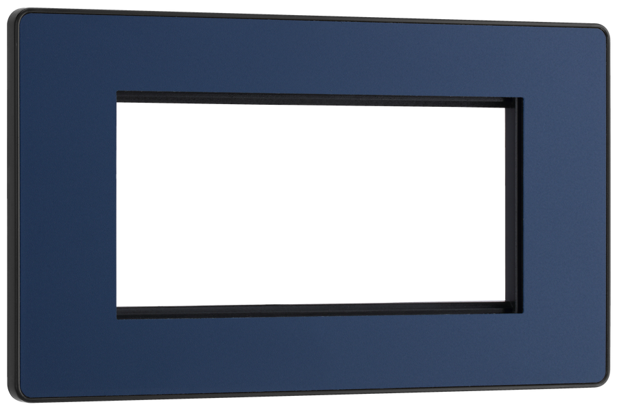 PCDDBEMR4B Front - The Euro Module range from British General combines plates and interchangeable modules so you can configure your own bespoke switches and sockets.