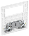 BG 822EM4 Rounded Edge | White | 2 Gang 4 Module Euro Module Combination Plate