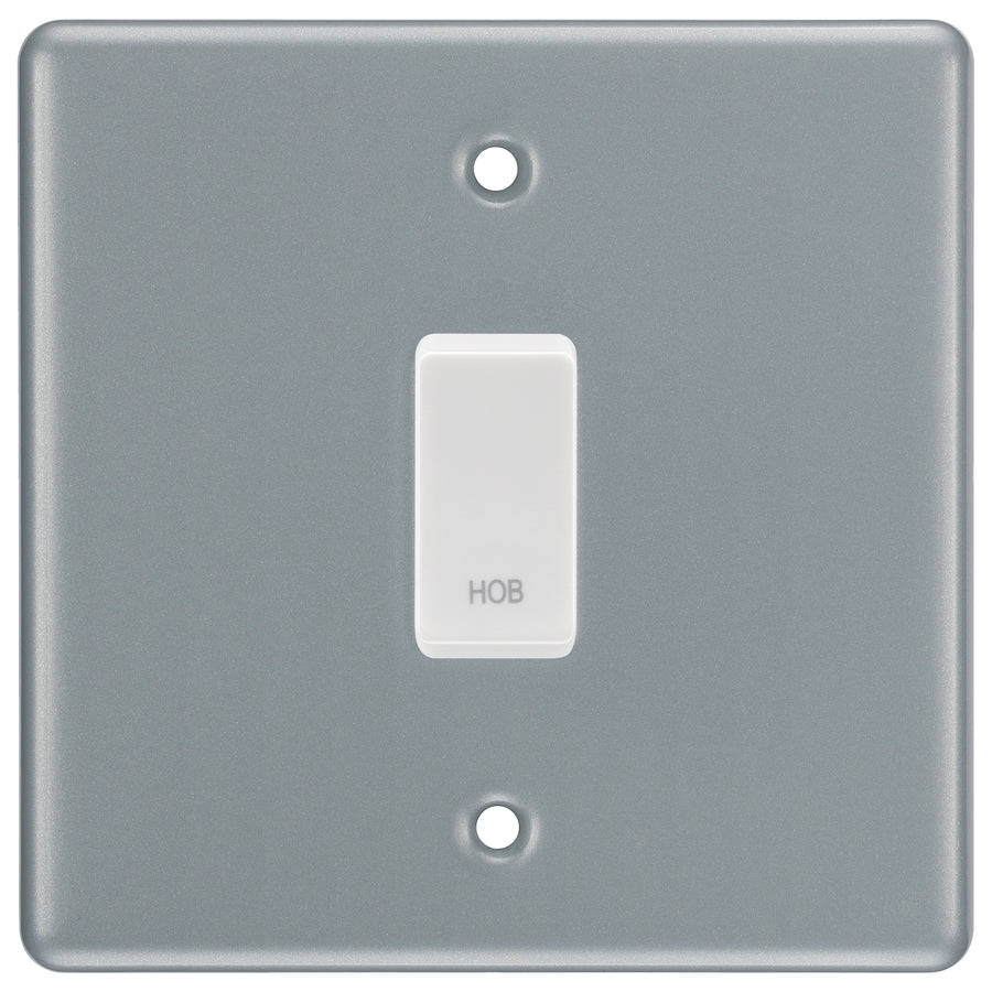 BG Metal Clad 1 Gang Custom Labelled Appliance Grid Switch Panel