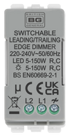 BG RPCDLT Nexus Grid Polished Chrome 2 Way 200W Trailing Edge Dimmer Module
