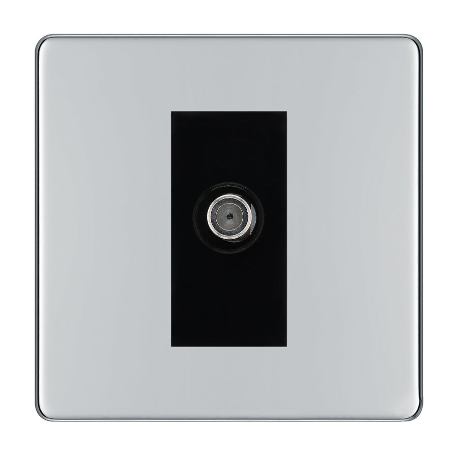 BG Screwless Polished Chrome Satellite Socket FPC64B