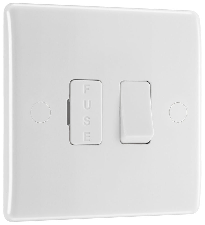 BG 850 Moulded Round Edge | White | 13A 2 Pole Switched Fused Connection Unit