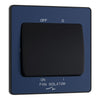 BG Evolve Matt Blue Fan Isolator Switch PCDDB15B with 35mm Steel Back Box