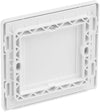 BG Evolve PCDBS94W Single Blank Plate - Brushed Steel (White)