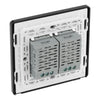 BG Evolve Matt Grey Double Master Touch Dimmer Switch PCDMGTDM2B with 35mm Steel Back Box