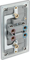 FBS72 Back - This 45A double pole switch with indicator from British General is ideal for use with cookers and has a large mounting plate measuring 146mm high x 86mm wide.