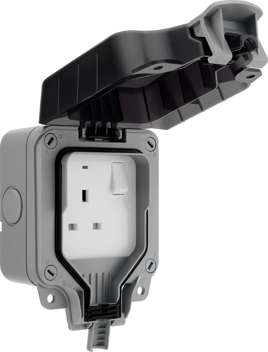 Neon Socket BG WP21 Nexus Storm | IP66 1 Gang 13A Neon Switched Socket– The ...